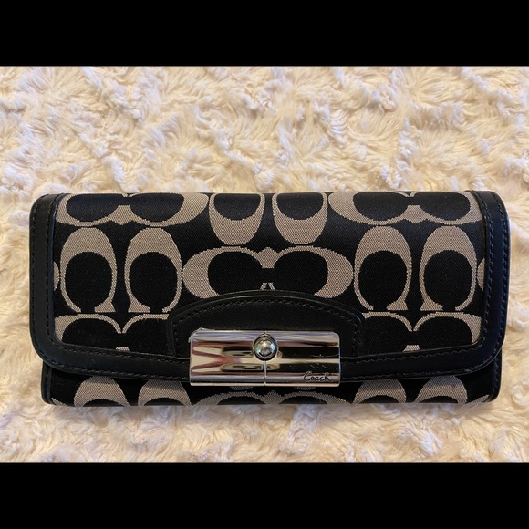 Genuine Coach Signature Wallet black and grey - Picture 7 of 14